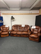 Switch 3+1+1 Tan real leather suite 2225 2 image