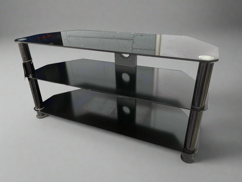 Black glass tiered TV unit  2125
