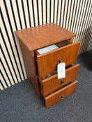 Switch stained wood laminate 3 drawer bedside locker 2 image