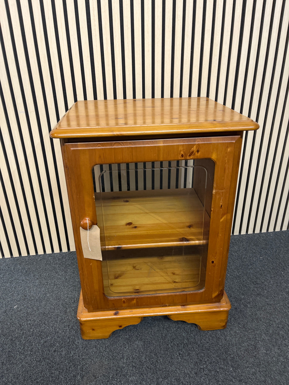Single glass door pine sound system unit  3325