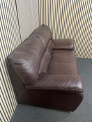 Dark brown leather two seater sofa (width 165 cm depth 87 cm)  44613