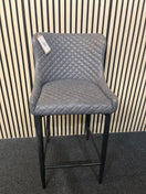 Switch Grey Leatherette, Black Metal Framed, Tall Bar Stool  1126 2 image