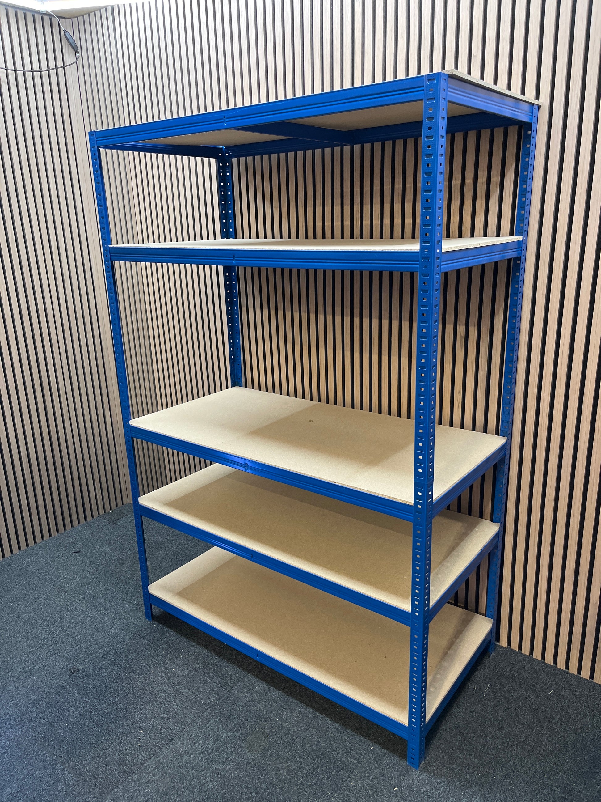 New Quick Click Shelving 1800mm High x 1200mm Wide x 600mm Deep - 5 Shelf Positions - Loading 250kg/Shelf