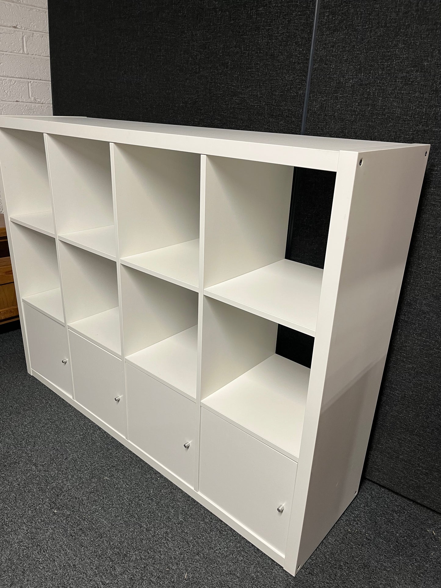Tall Ikea 8 section white laminate bookcase 1470Hx650Dx760W 2225