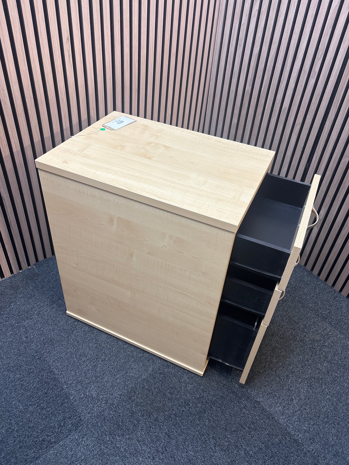 Maple 600 Deep Desk High  Pedestal