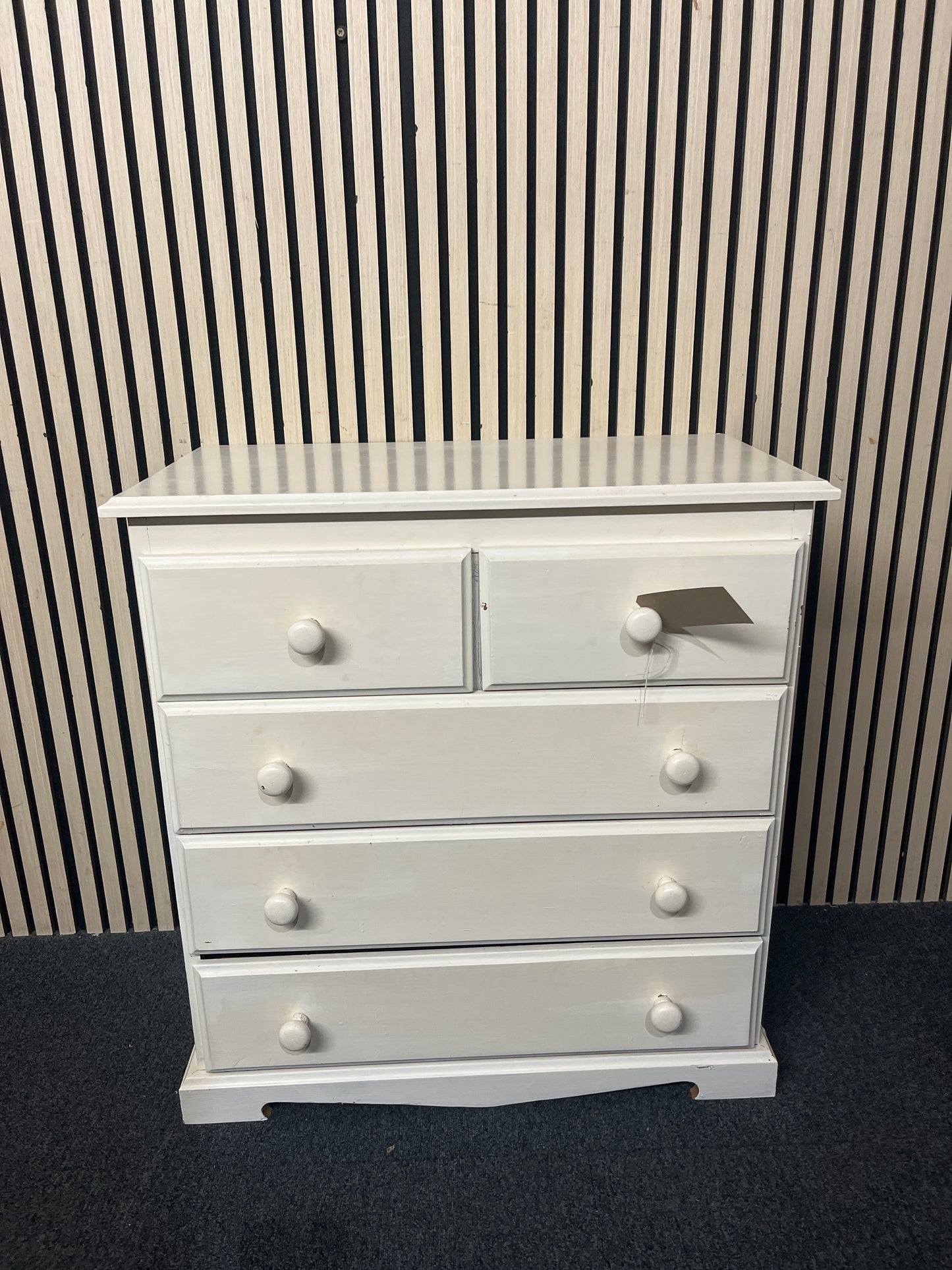 Cream 4+ 2 solid pine chest of drawers (H 83 x W 90 x D 46 cm) 43975