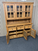 Switch Tall solid oak 3 glass door 3 base door 3 drawer kitchen dresser 3325
H x
W x 
D x 2 image