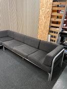 Switch Modular charcoal fabric corner suite with chrome frame  1126 2 image
