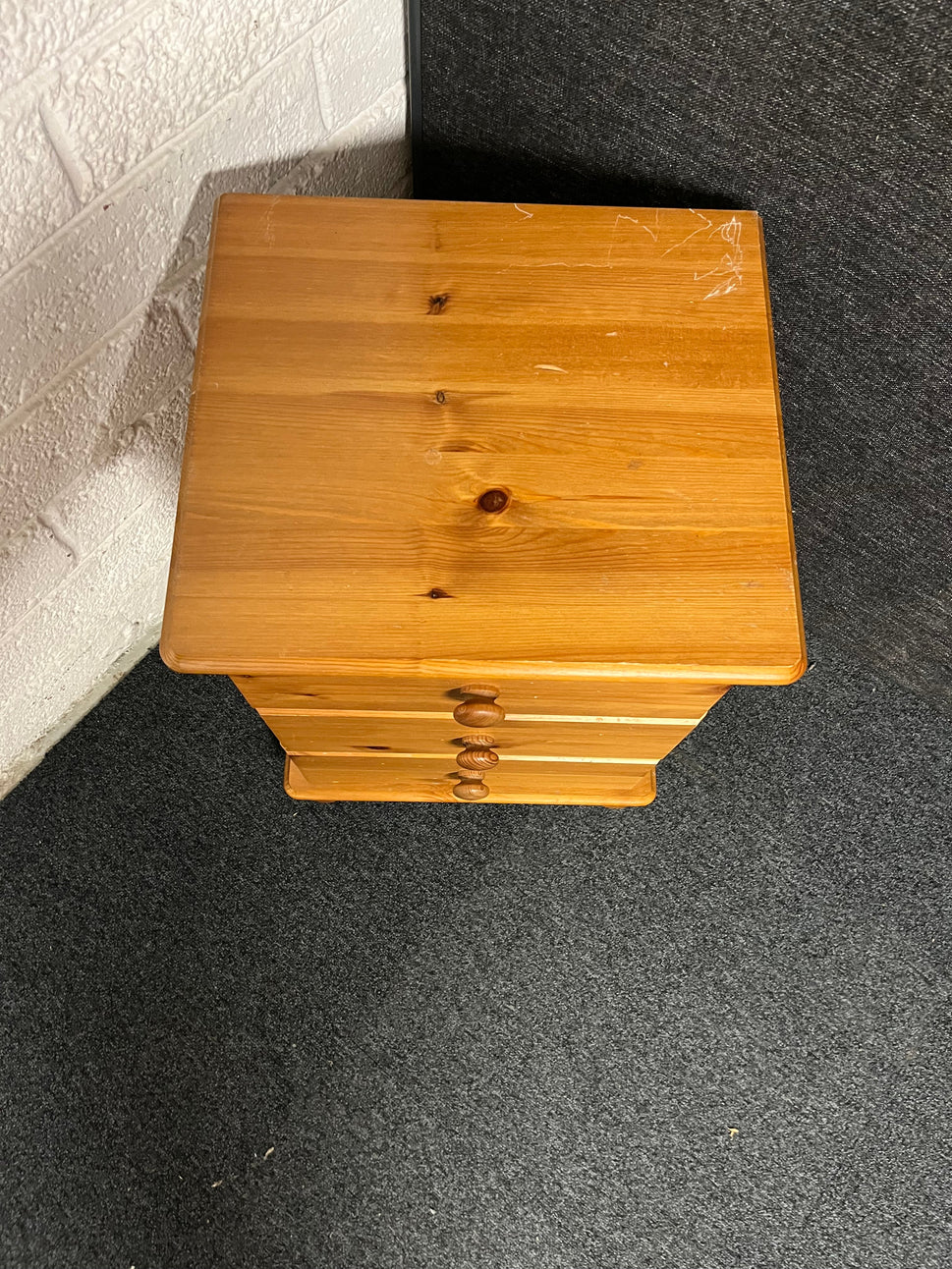 3 drawer pine bedside locker  1225