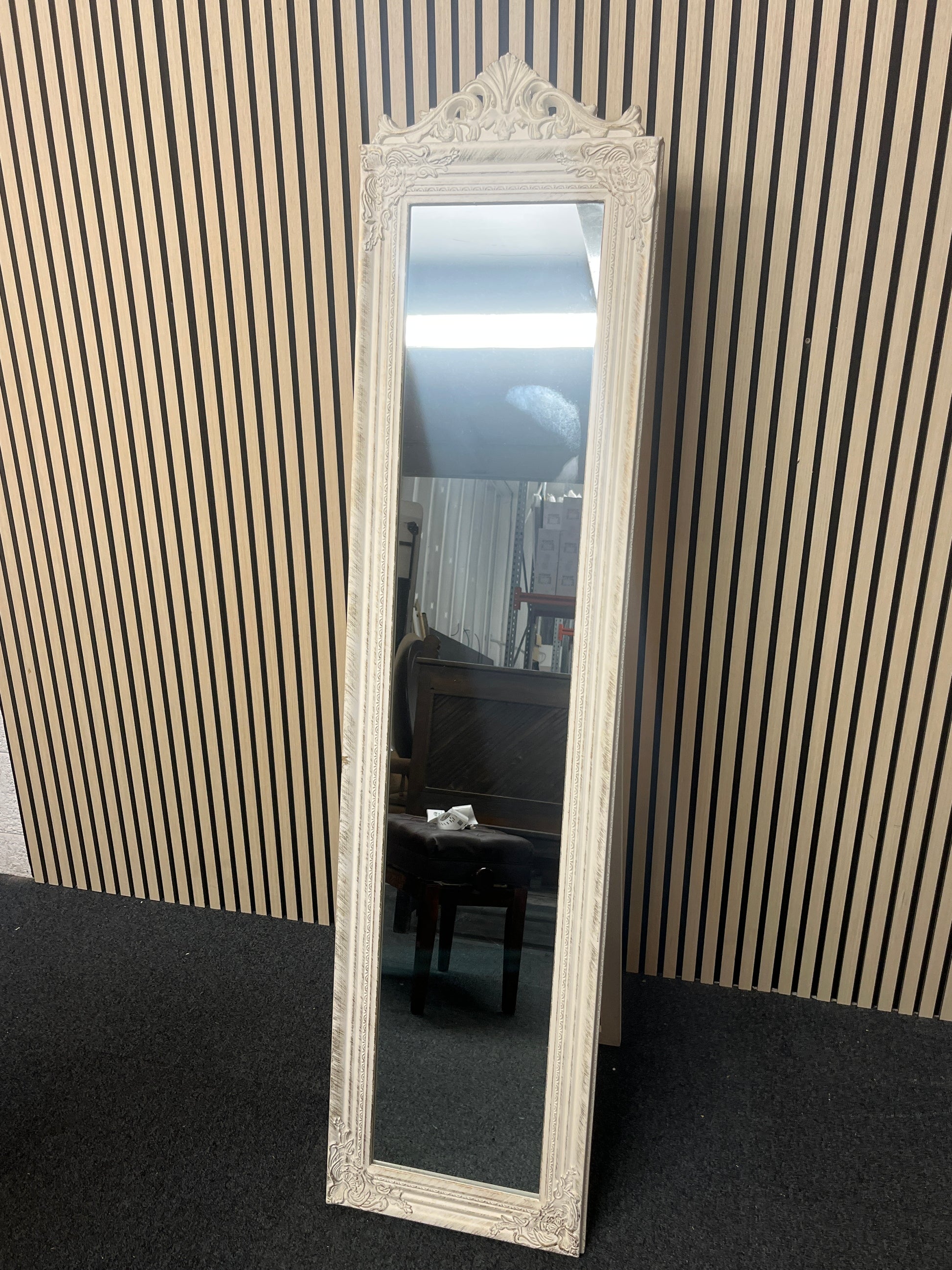 cream cheval mirror  2325