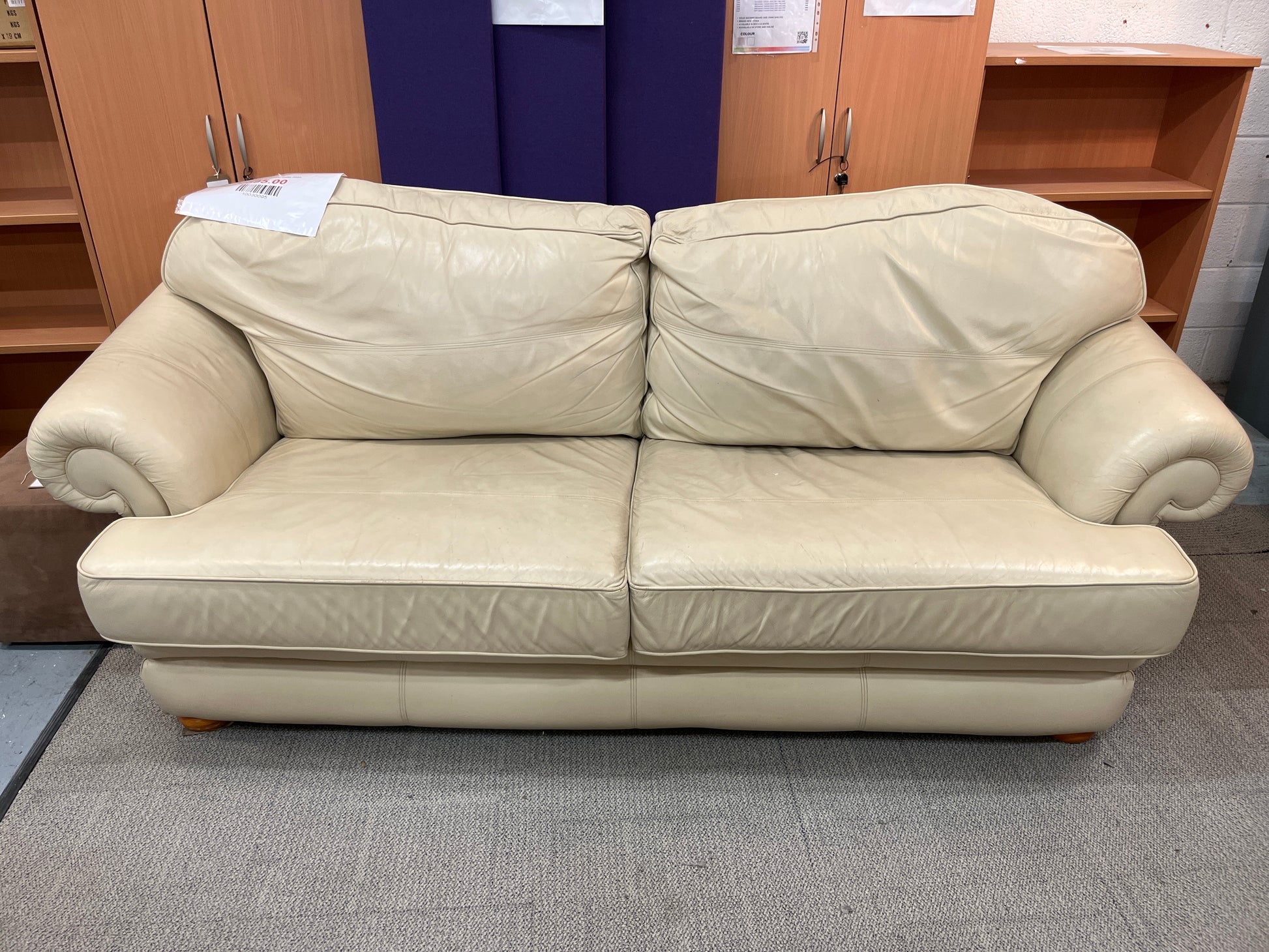 3+1+1 Cream leather suite 2225