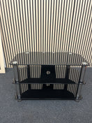 Switch black glass tv unit(L x 80 W x 40 H x 50 cm) 2 image