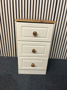 Switch Cream and pine 3 drawer bedside locker  3126 2 image
