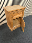 Switch Mexican pine 1 door 1 drawer bedside locker 2325 3 image