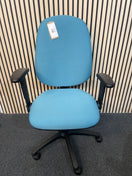 Switch Senza 3 lever swivel chair with HA Back and height adjustable arms -AQUAMARINE TEAL 2 image