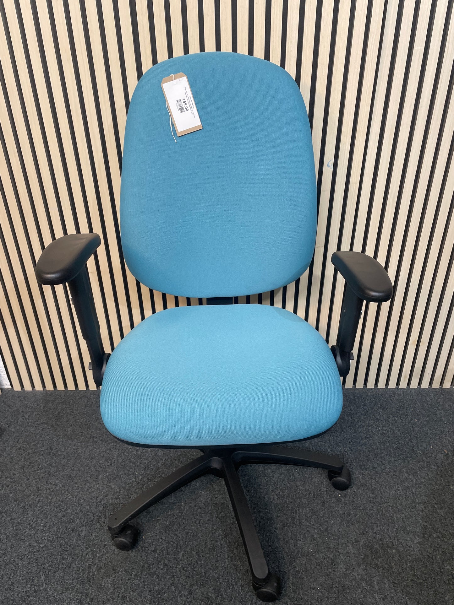 Senza 3 lever swivel chair with HA Back and height adjustable arms -AQUAMARINE TEAL