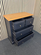 Switch Solid oak and grey painted 2+2 chest of drawers (H 85 x W 80 x D 40 cm) 43598 3 image