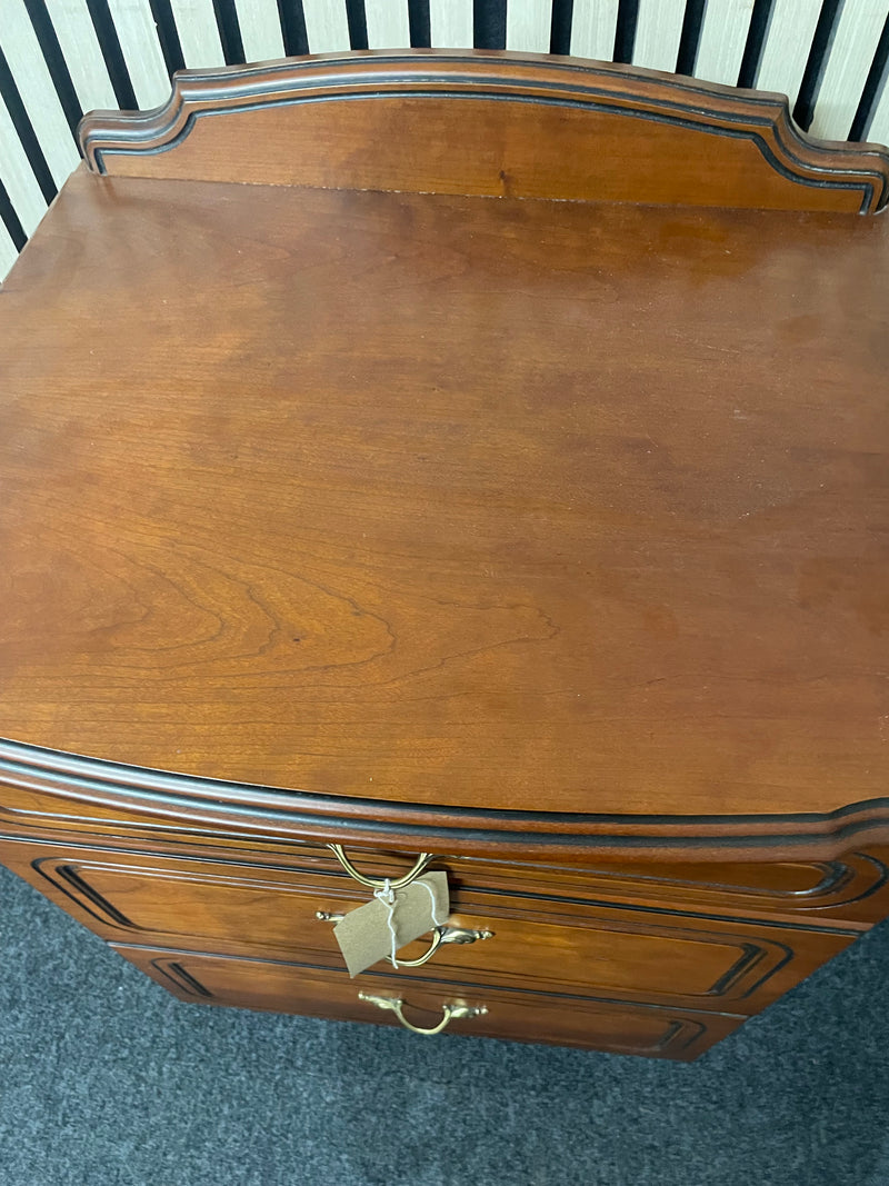 Mahogany 3 drawer bedside locker  44649