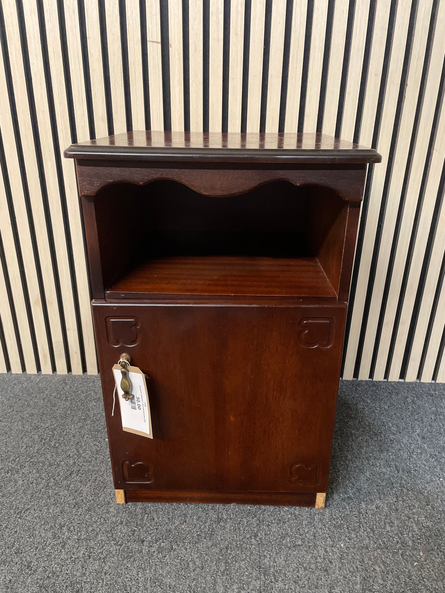 Rossmore mahogany 1 door bedside locker 2425