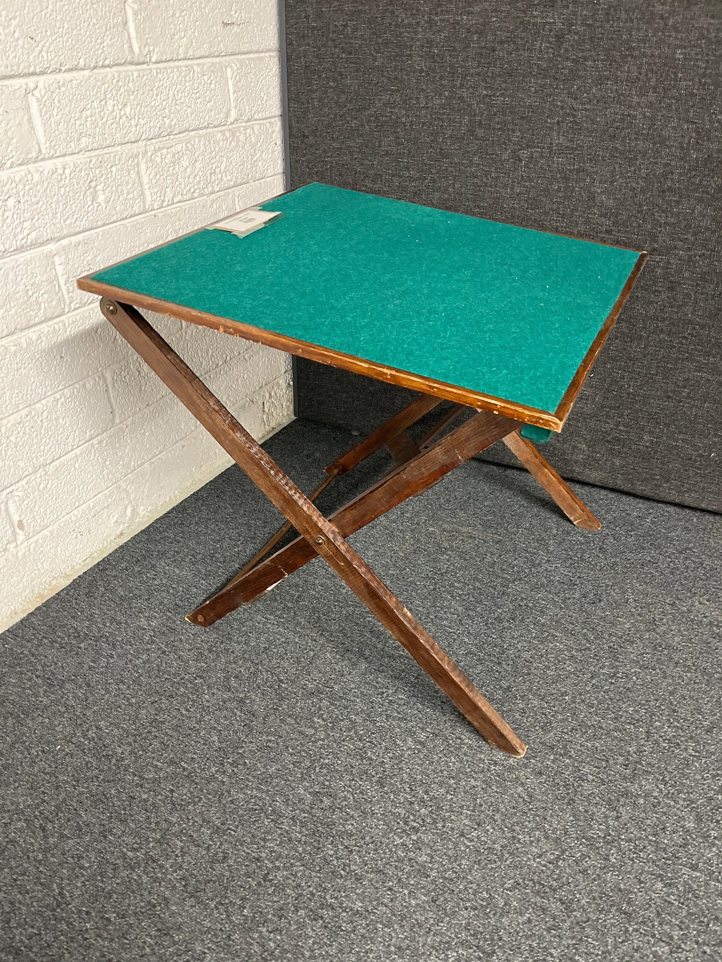 Square Green felt folding card table(W x L -  630 x 630 mm) 1225
