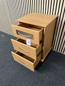 Switch 3 drawer beech laminate bedside locker  3325 2 image