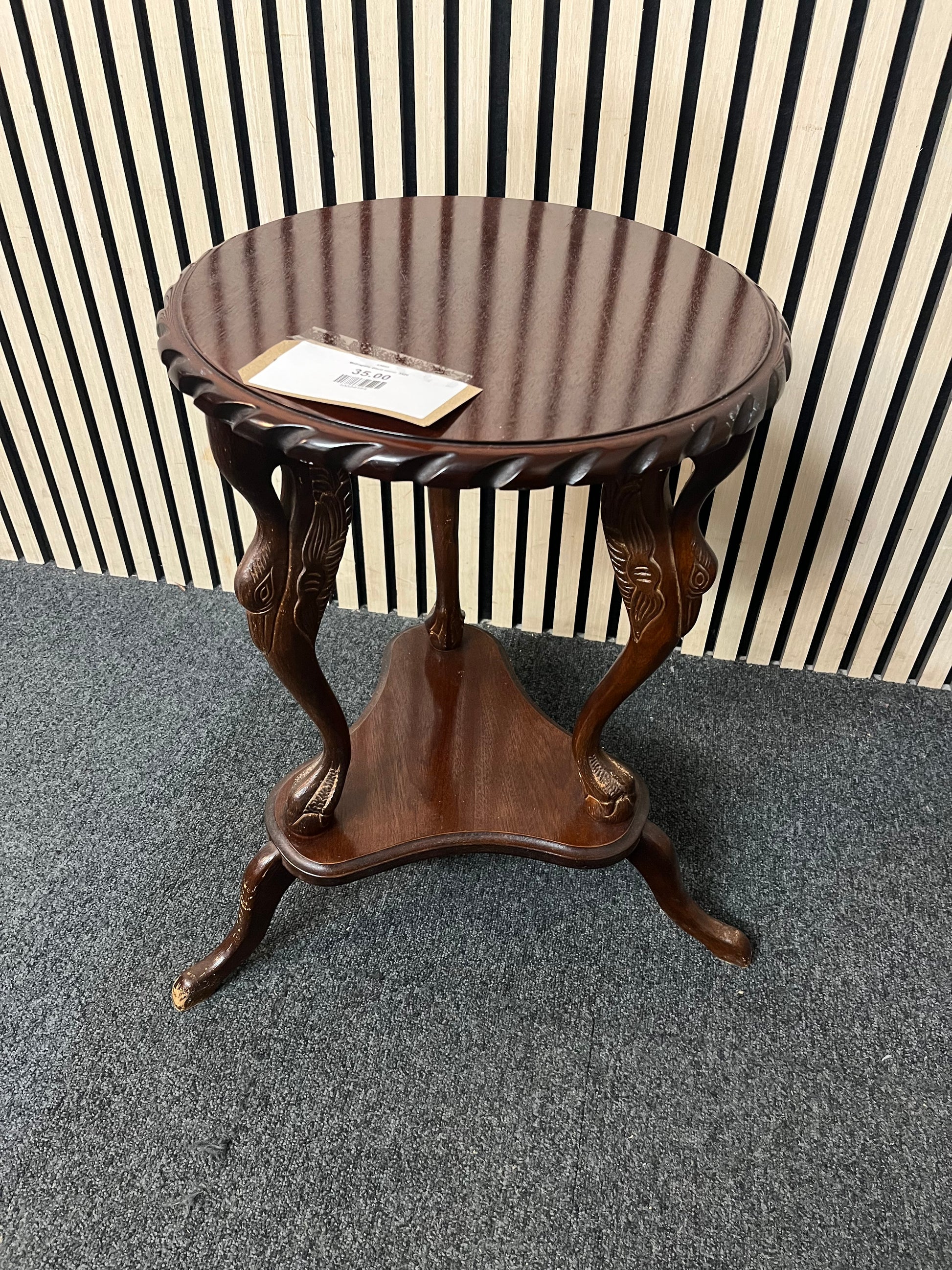 Mahogany plant stand  3126