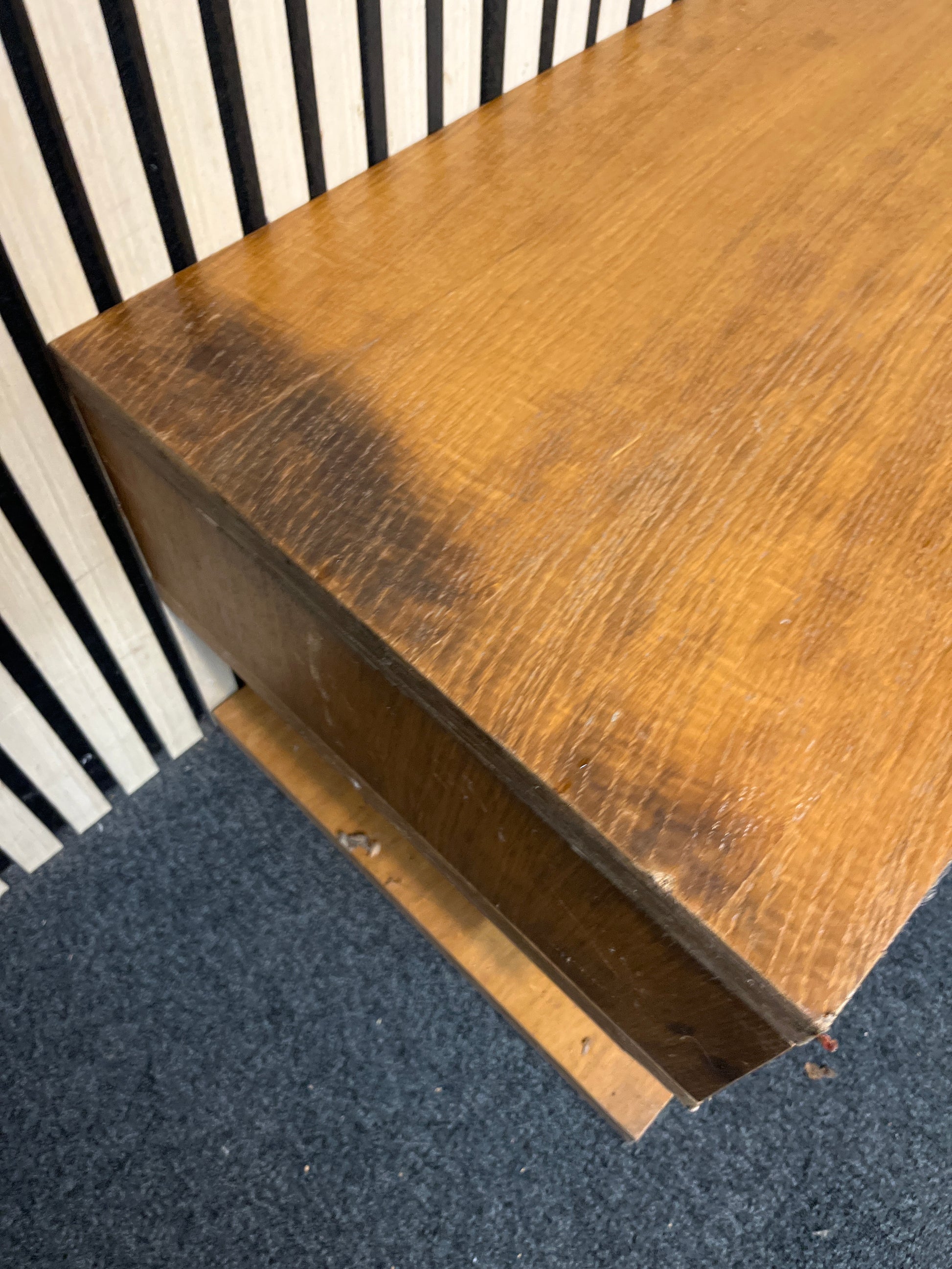 Three-tier solid pine designer tv unit (H 37 x W 120 x D 40 cm)  44056