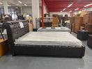Switch 5ft king dark leatherette high button back bed frame 3225 3 image