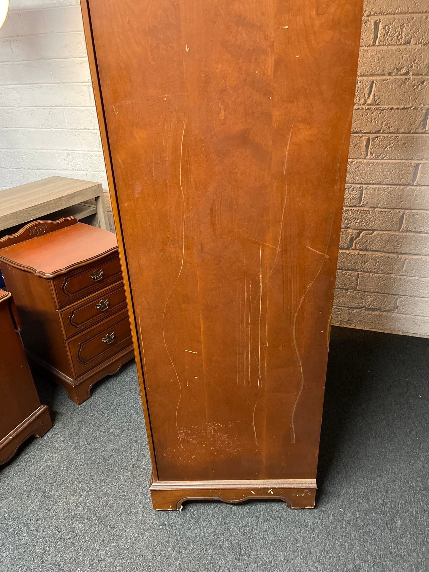 Tall Rossmore mahogany ornate 2 door wardrobe  55Dx195Hx106W cm 2225