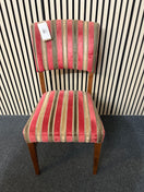 Switch Stripped pink, cream and grey fabric dining chair with wooden frame 2425 2 image