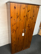Switch Tall 2 door 1 drawer solid pine stained wardrobe (H 187 x W 90 x D 55 cm) 1325 3 image