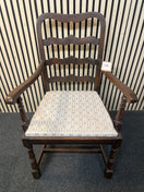 Switch Solid dark wood-stained carver armchairs with fabric cushion 2425 2 image