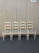 Switch Cream painted solid wood tartan fabric dining chair (SET OF 4) 2 image