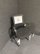 Switch Jonas black mesh back visitors chair with black fabric seat and chrome cantilever frame with fixed arms 2 image