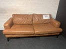 Switch 3 seater real tan leather modern sofa  3225 2 image