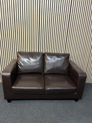 Switch 2 seater dark brown PU leatherette sofa 1126 2 image