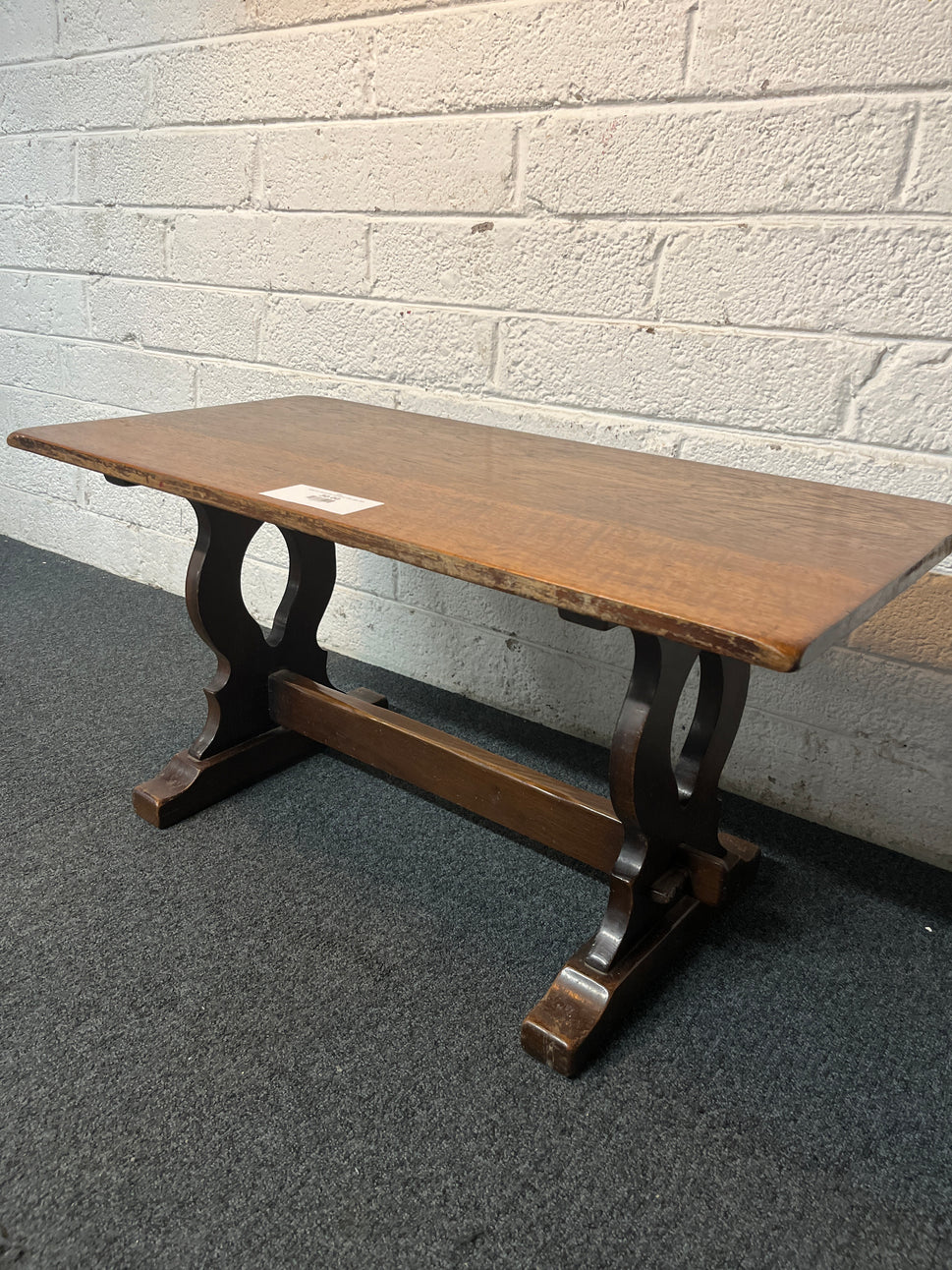 Solid teak stained low rectangular coffee table 3225