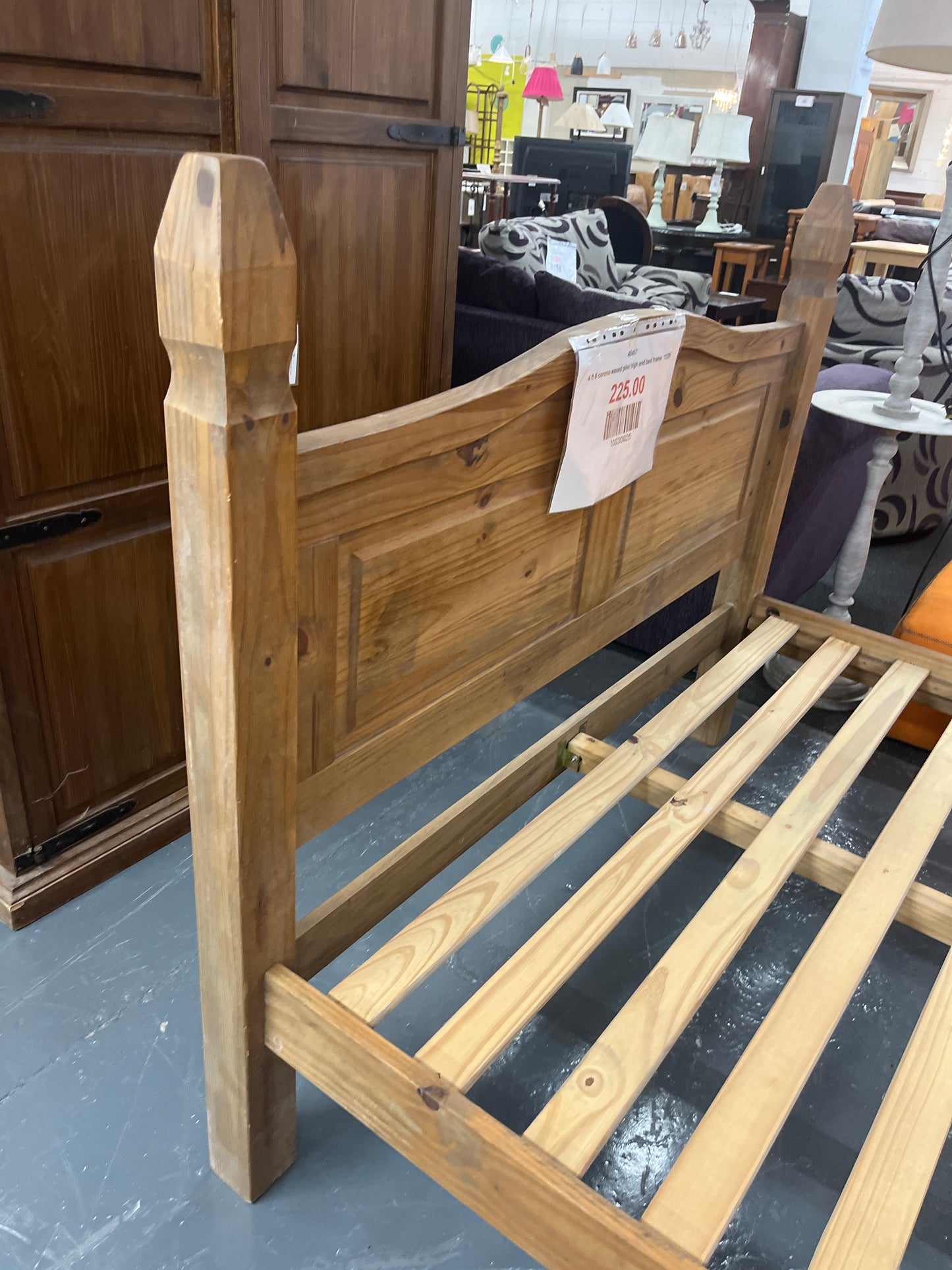 4 ft 6 corona waxed pine high end bed frame  1325