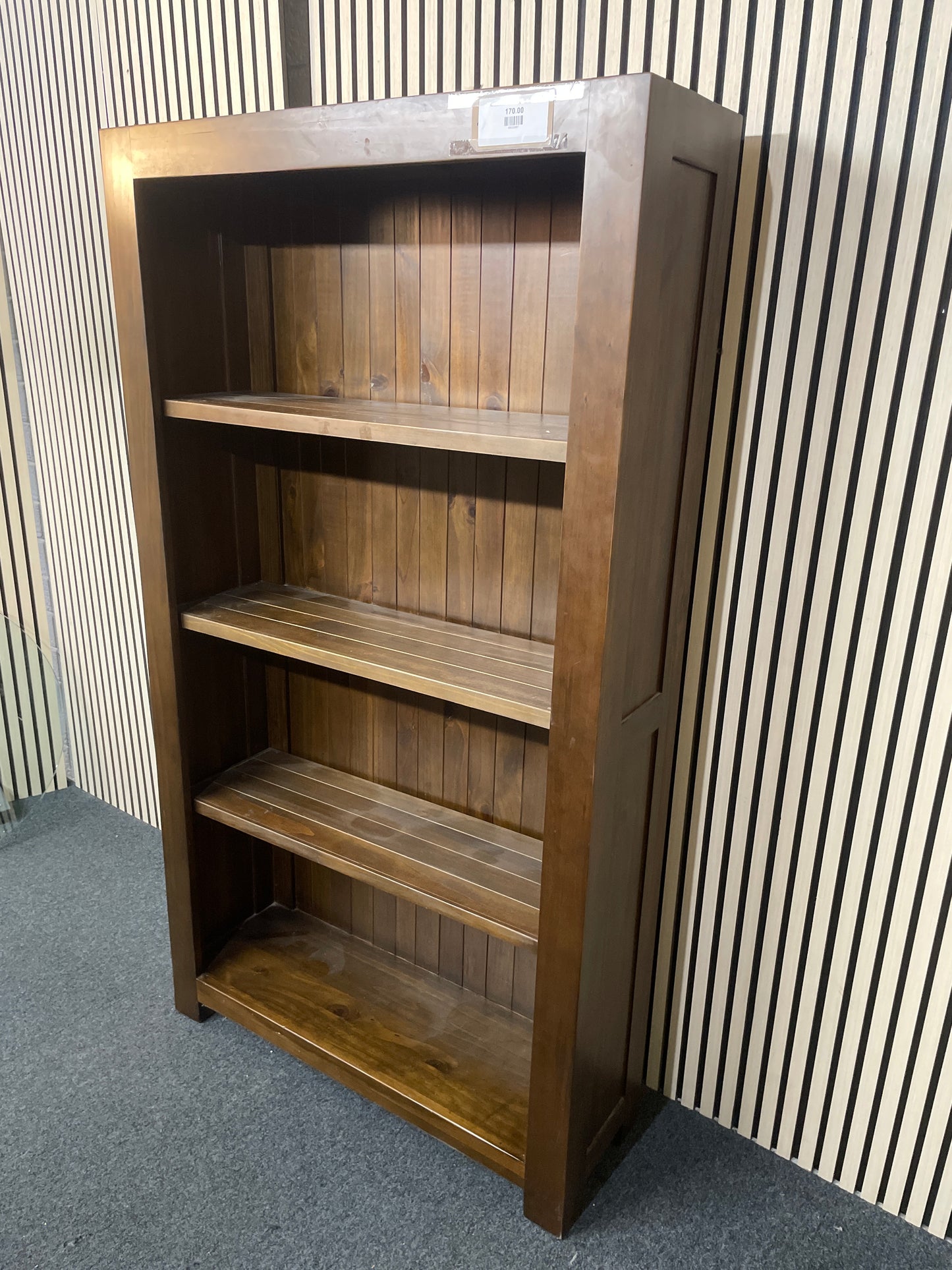 Tall darkwood bookcase (H 180 x W 100 x D 31 cm) 2425