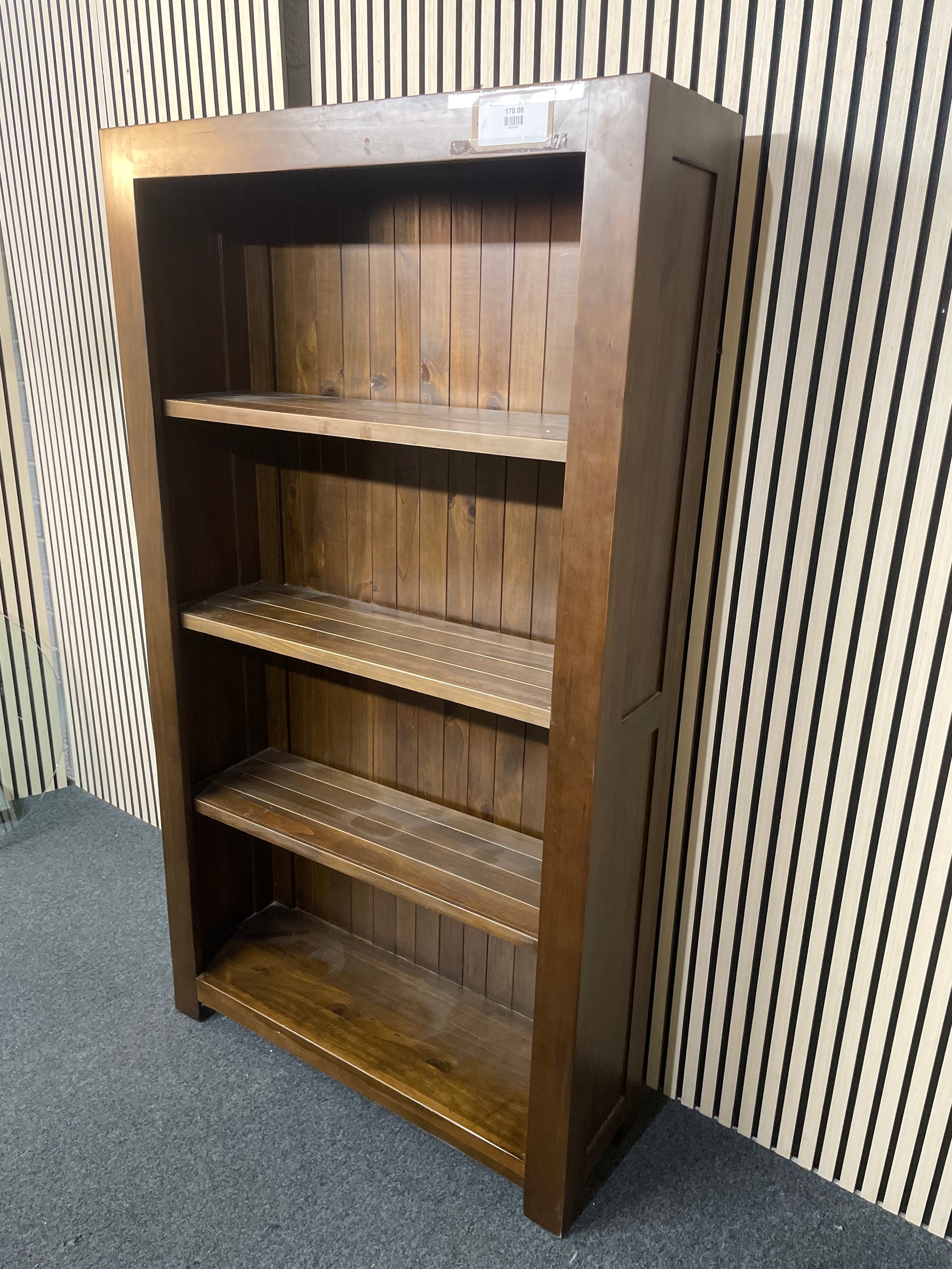 Tall darkwood bookcase (H 180 x W 100 x D 31 cm) 2425