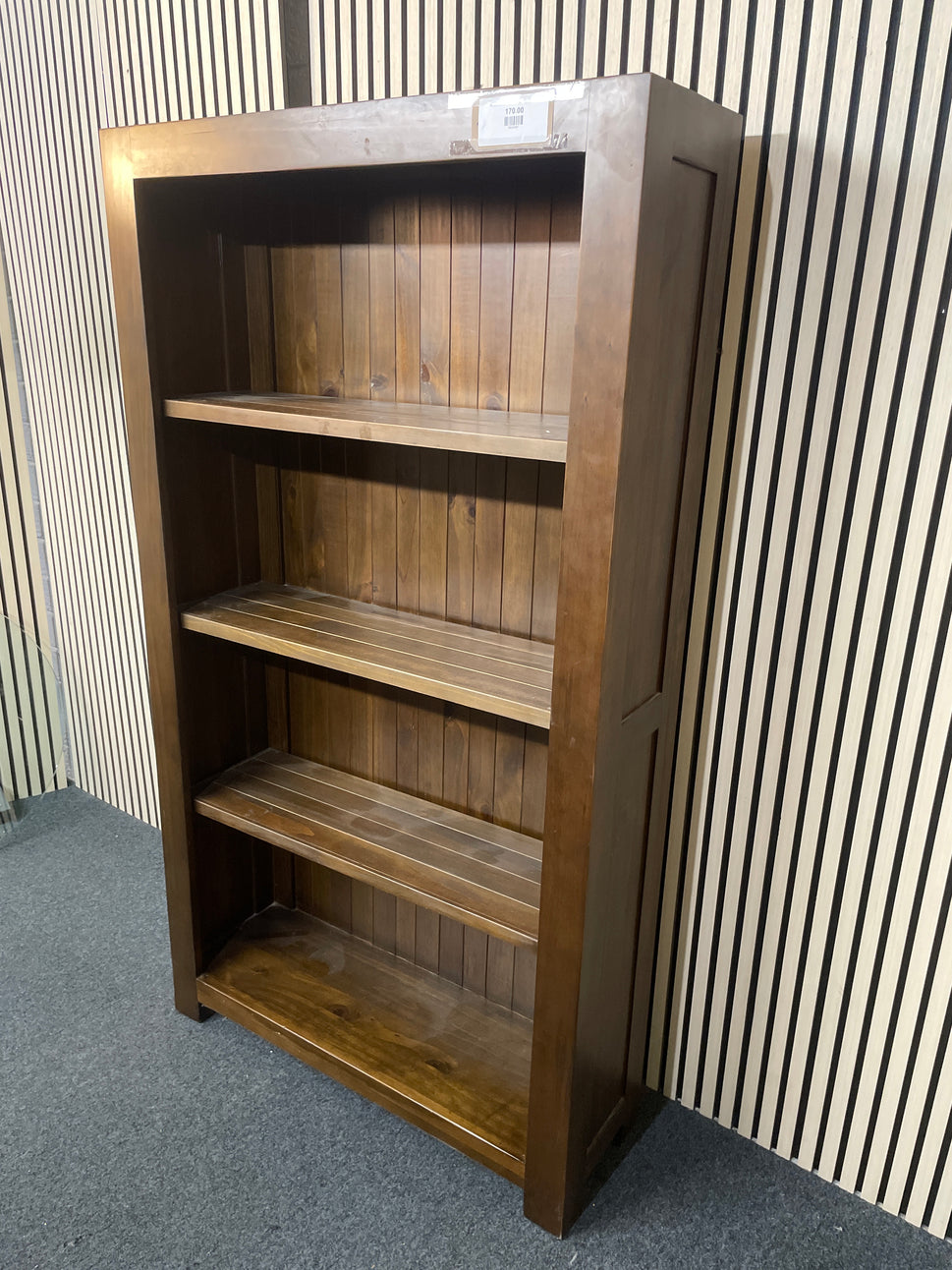 Tall darkwood bookcase (H 180 x W 100 x D 31 cm) 2425