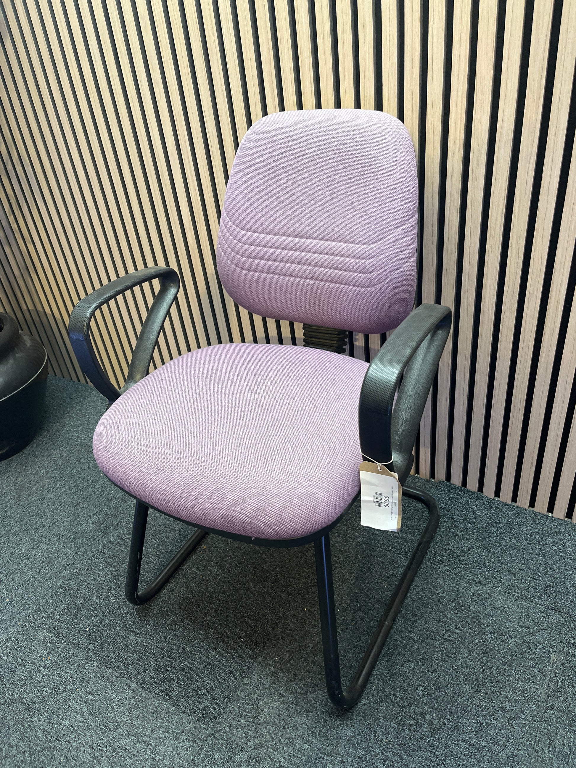 Pink Fabric Cantilever Framed Meeting Chair  3425