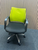 Switch Neon green and black fabric swivel chair with loop arms 3 image