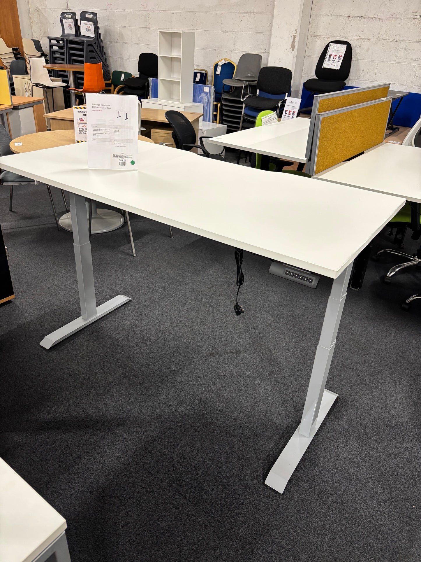 NEW height adjustable expandable electric frame. Dual Motor with 3 programmable memory, 100kg load. Sit/Stand reminder. Frame color available in Black, silver or white. PRICE INC VAT AND AND  A DESKTOP FROM 1200 TO 1600L