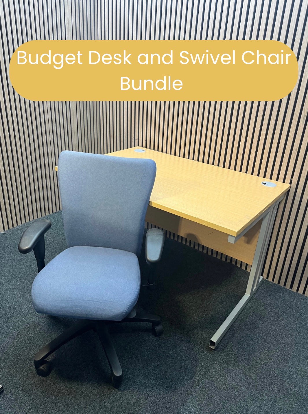 Budget Desk + Swivel Chair Bundle