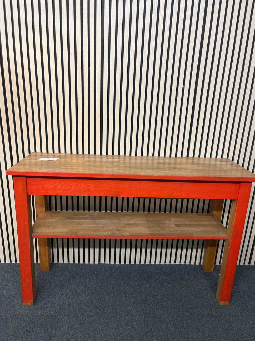 Solid wood large long 2 drawer console table (H 88 x W 135 x D 44 cm)