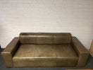 Switch Large 3 seater olive green leather sofa 1325 2 image