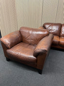 Switch 2+1 dark soft brown leather sofa suite (Widths 160, 120 cm respectively)  1425 2 image