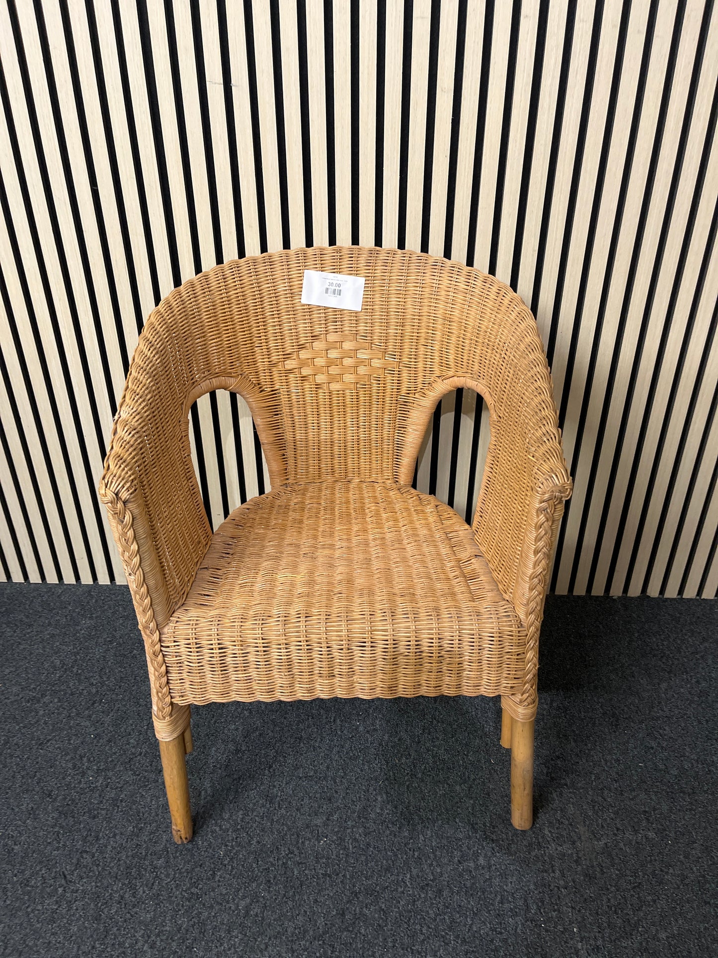 Lloyd loom wicker arm chair 3325