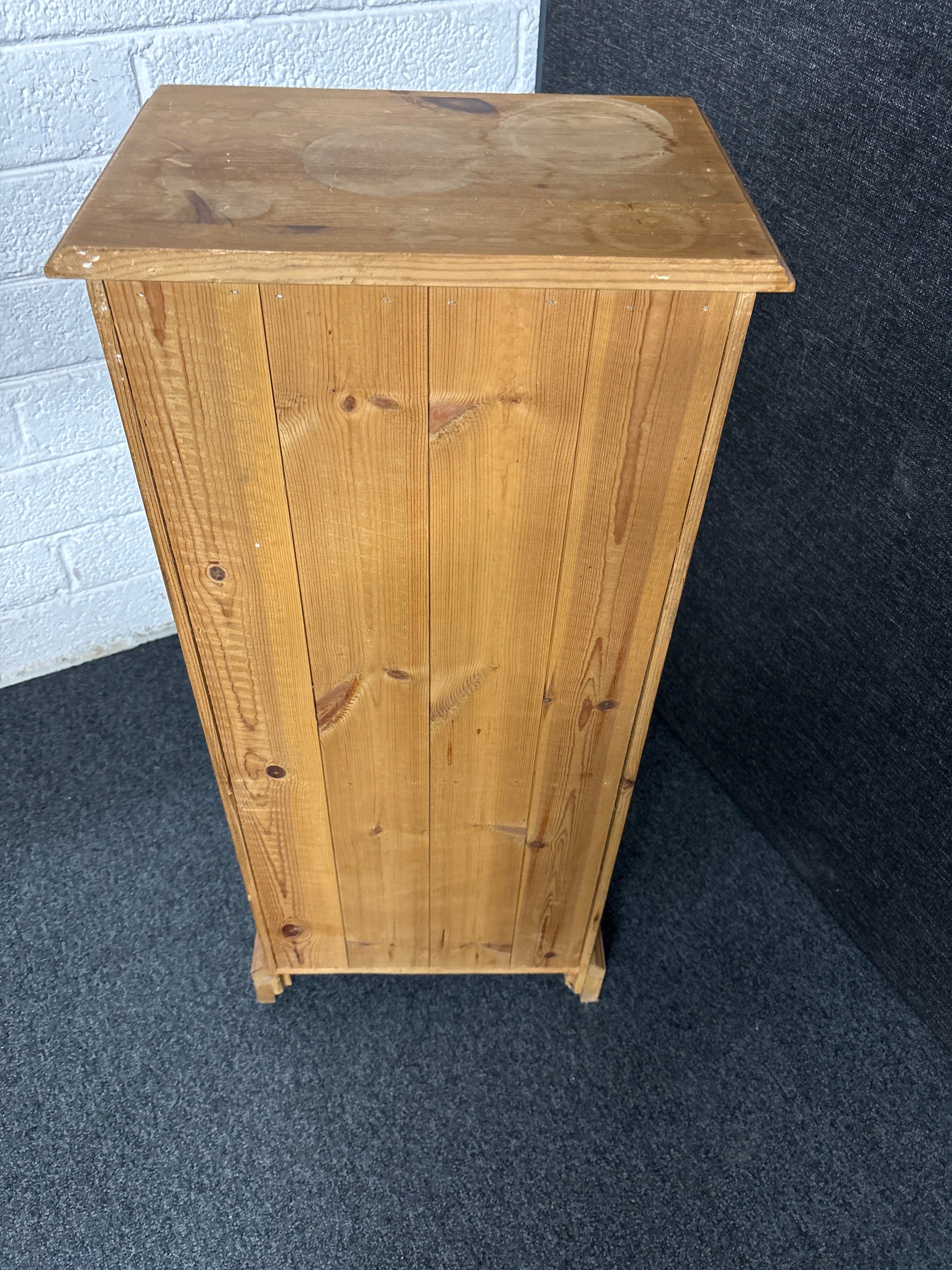 Tall natural pine slim wine rack (H 900 x W 400 x D 260 mm) 1225